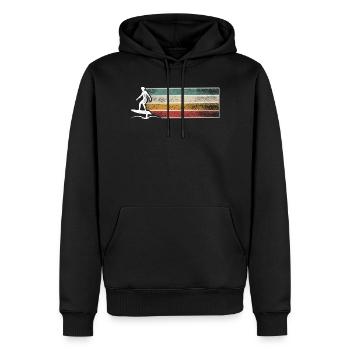 Hydrofoil Surfing Surf Surfer Hydrofoil Surfen - Männer Premium Bio Hoodie - Schwarz - Vorne - Nico (187cm)