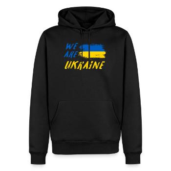 nous sommes l'Ukraine - Sweat à capuche Premium bio Homme - noir - Devant - Nico (187cm)