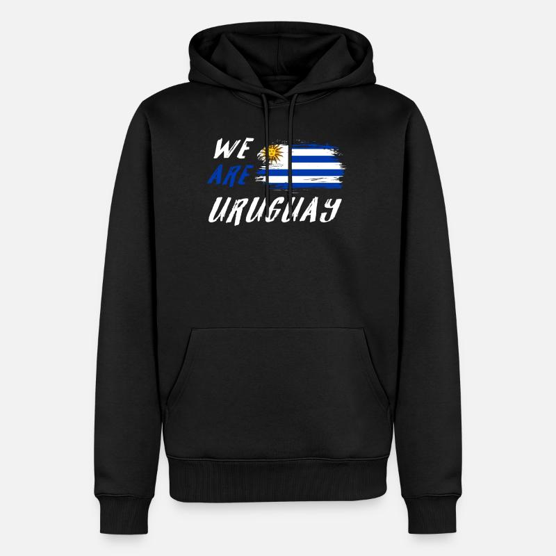 Wir sind Uruguay - Männer Premium Bio Hoodie - Schwarz