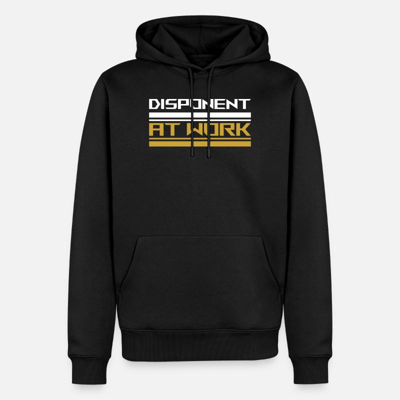 Disponent au travail blanc - Sweat à capuche Premium bio Homme - noir