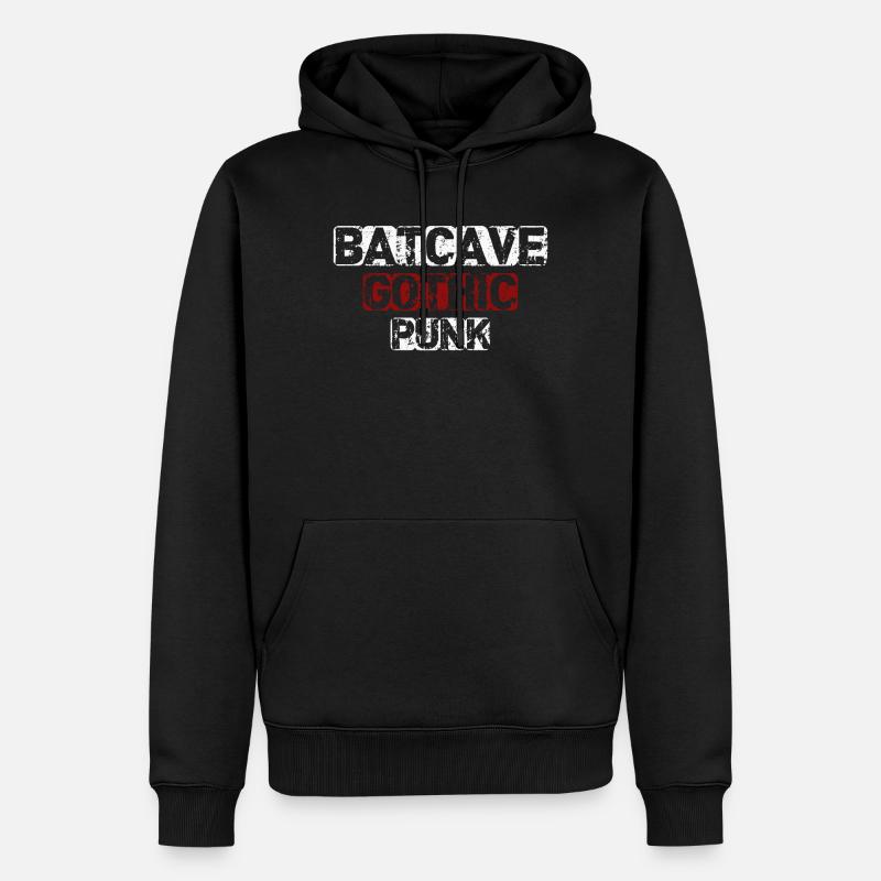 Batcave Gothic Punk - Männer Premium Bio Hoodie - Schwarz
