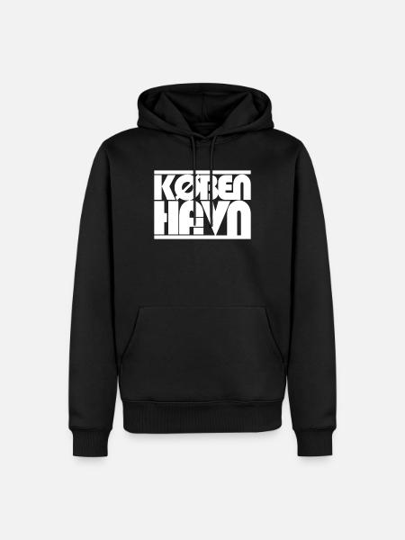 Copenhagen Danmark lettering design - Men’s Premium Organic Hoodie - black