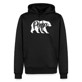 Wildcat Script Monochrom - Männer Premium Bio Hoodie - Schwarz - Vorne - Nico (187cm)