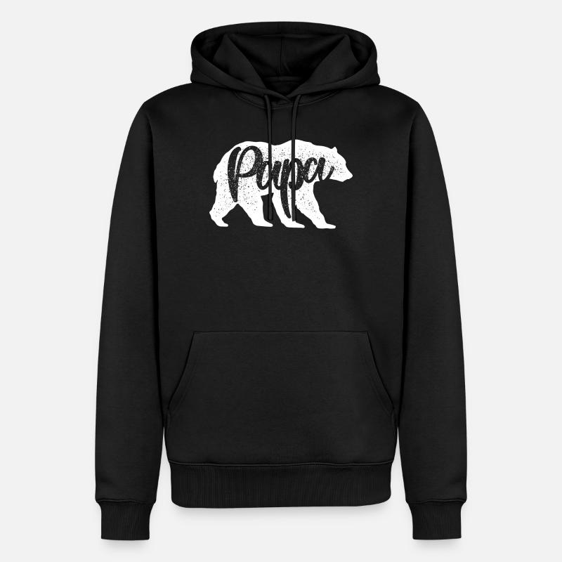 Wildcat Script Monochrom - Männer Premium Bio Hoodie - Schwarz