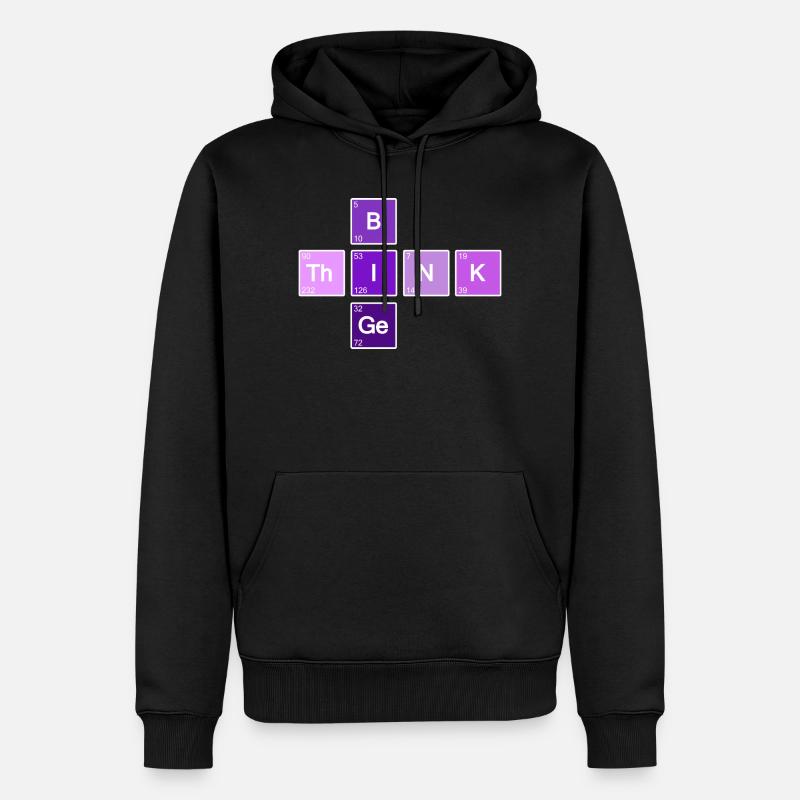 Think Big (Violet) - Sweat à capuche Premium bio Homme - noir