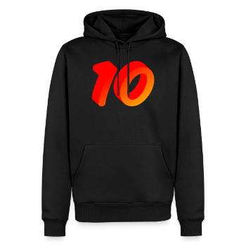 geburtstags shirts, 10 leuchtende farben - Männer Premium Bio Hoodie - Schwarz - Vorne - Nico (187cm)