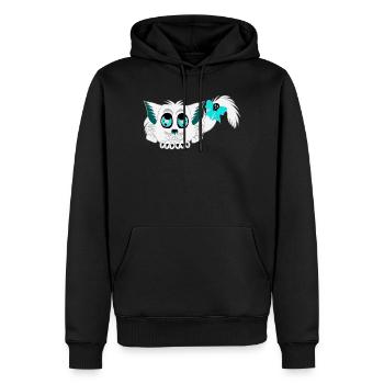 Geister-katze, Halloween Outfit, Mädchen - Männer Premium Bio Hoodie - Schwarz - Vorne - Nico (187cm)