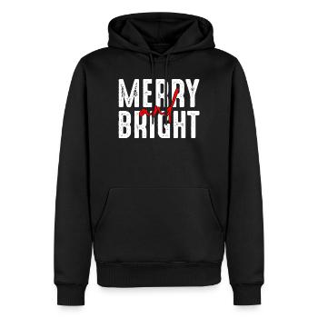 Frohe und helle Weihnachten Drehbuch - Männer Premium Bio Hoodie - Schwarz - Vorne - Nico (187cm)