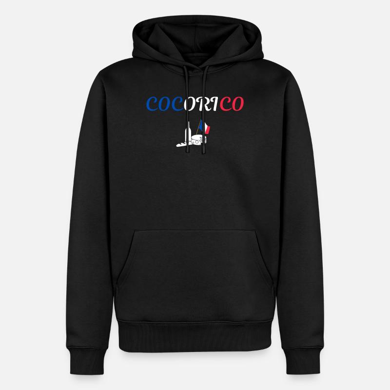 Cocorico - Sweat à capuche Premium bio Homme - noir