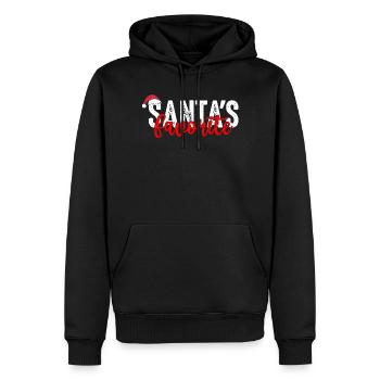 Le favori du Père Noël - Sweat à capuche Premium bio Homme - noir - Devant - Nico (187cm)