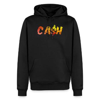 Cash Design pour les personnes en espèces - Sweat à capuche Premium bio Homme - noir - Devant - Nico (187cm)
