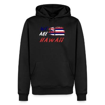 Wir sind Hawaii - Männer Premium Bio Hoodie - Schwarz - Vorne - Nico (187cm)