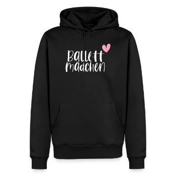 Ballett Mädchen tanzen Ballerina Geschenk - Männer Premium Bio Hoodie - Schwarz - Vorne - Nico (187cm)