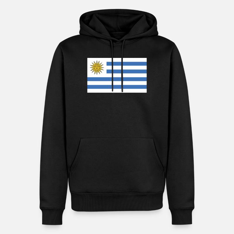 Uruguay Flagge - Männer Premium Bio Hoodie - Schwarz