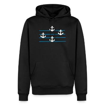 Anker Norddeutschland Seemann Matrose Kapitän - Männer Premium Bio Hoodie - Schwarz - Vorne - Nico (187cm)