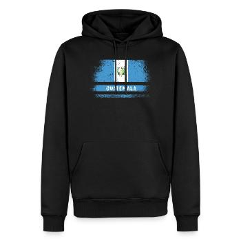 Drapeau du Guatemala - Sweat à capuche Premium bio Homme - noir - Devant - Nico (187cm)