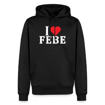 T-Shirt Ich liebe Phoebe T-Shirt Geschenkidee - Männer Premium Bio Hoodie - Schwarz - Vorne - Nico (187cm)
