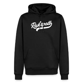 Ruhrpott Retro - Männer Premium Bio Hoodie - Schwarz - Vorne - Nico (187cm)