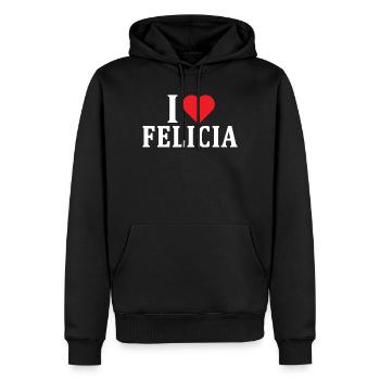 T-Shirt Ich liebe Felicia T-Shirt Geschenkidee - Männer Premium Bio Hoodie - Schwarz - Vorne - Nico (187cm)