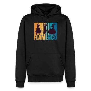 Flamenco Tänzerin Vintage Retro Tanz Geschenk - Männer Premium Bio Hoodie - Schwarz - Vorne - Nico (187cm)