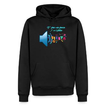J' peux pas j'ai fete - Sweat à capuche Premium bio Homme - noir - Devant - Nico (187cm)