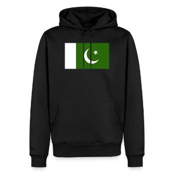 Pakistan National Flagge - Männer Premium Bio Hoodie - Schwarz - Vorne - Nico (187cm)