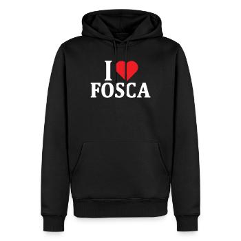 t-shirt I love Fosca t-shirt gift idea - Men’s Premium Organic Hoodie - black - Front - Nico (187cm)