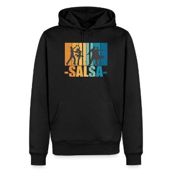 Salsa Vintage Tänzer Retro tanzen Geschenk - Männer Premium Bio Hoodie - Schwarz - Vorne - Nico (187cm)