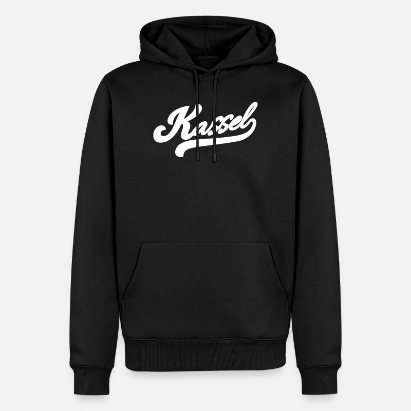 Kassel Rétro - Sweat à capuche Premium bio Homme - noir