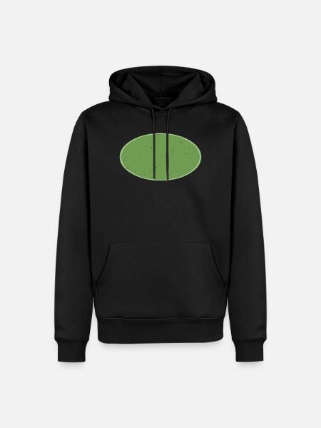 Ovaler Background schmutzig grün - Männer Premium Bio Hoodie - Schwarz