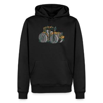 Tracteur String Lights Farmer Cadeau de Noël - Sweat à capuche Premium bio Homme - noir - Devant - Nico (187cm)
