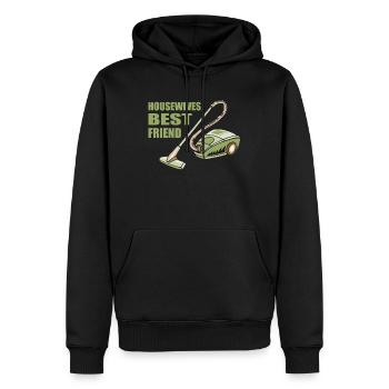 Meilleure amie des femmes au foyer | Aspirateur - Sweat à capuche Premium bio Homme - noir - Devant - Nico (187cm)