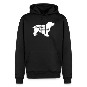 Cocker Spaniel - Sweat à capuche Premium bio Homme - noir - Devant - Nico (187cm)