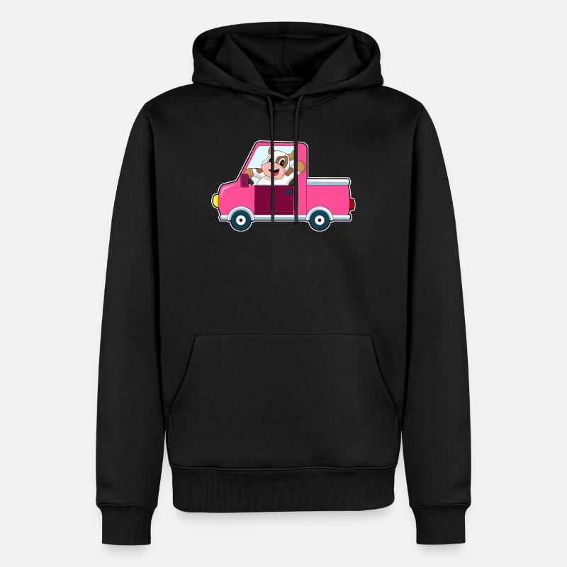 Voiture de vache - Sweat à capuche Premium bio Homme - noir
