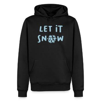 Let it snow Schnee Schneeflocke Winter Weihnachten - Männer Premium Bio Hoodie - Schwarz - Vorne - Nico (187cm)