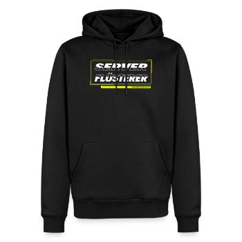 Server Flüsterer - Männer Premium Bio Hoodie - Schwarz - Vorne - Nico (187cm)