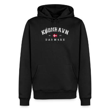 Copenhagen Denmark - Männer Premium Bio Hoodie - Schwarz - Vorne - Nico (187cm)