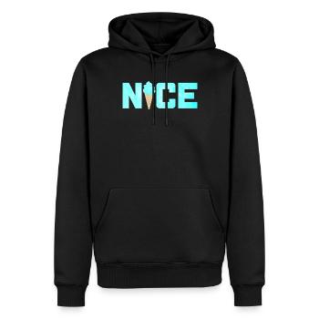 Nice Eis Icecream Eiscreme Sommer Urlaub Fun Fan - Männer Premium Bio Hoodie - Schwarz - Vorne - Nico (187cm)