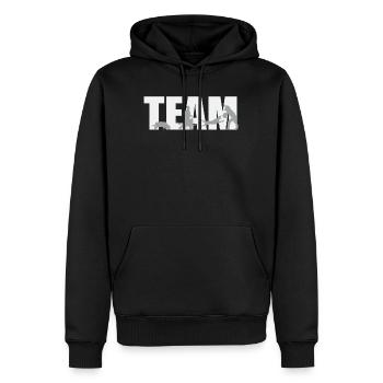 TEAM IGP Sports Chiens - Sweat à capuche Premium bio Homme - noir - Devant - Nico (187cm)