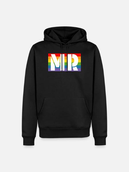 Chemise arc-en-ciel MR - Sweat à capuche Premium bio Homme - noir