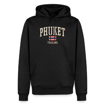 Phuket Thailand Vintage-Logo - Männer Premium Bio Hoodie - Schwarz - Vorne - Nico (187cm)