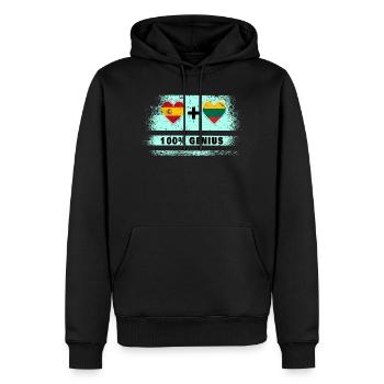 L’Espagne et la Lituanie drasent 100% génie - Sweat à capuche Premium bio Homme - noir - Devant - Nico (187cm)