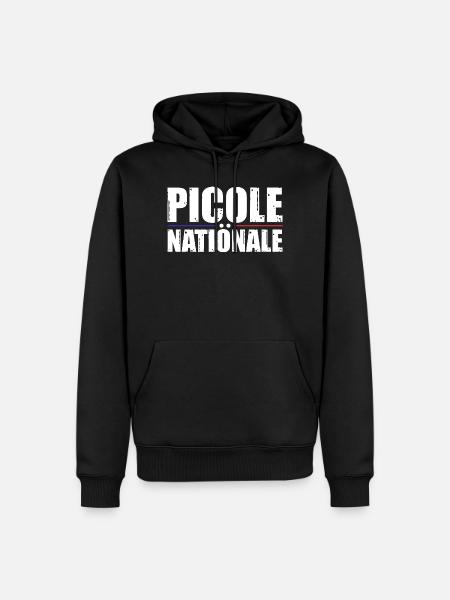 Picole Nationale - Sweat à capuche Premium bio Homme - noir