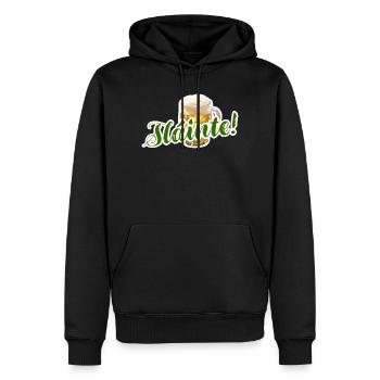 Skål – sláinte øl humor - Sweat à capuche Premium bio Homme - noir - Devant - Nico (187cm)