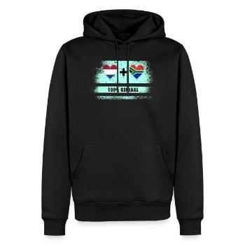 L’Afrique du Sud et les Pays-Bas 100% Genius flag - Sweat à capuche Premium bio Homme - noir - Devant - Nico (187cm)