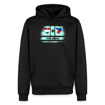Philippines et Pays-Bas Drapeau 100% Genius - Sweat à capuche Premium bio Homme - noir - Devant - Nico (187cm)