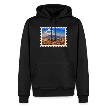 Napoli Skyline Vesuvio - Männer Premium Bio Hoodie - Schwarz - Vorne - Nico (187cm)