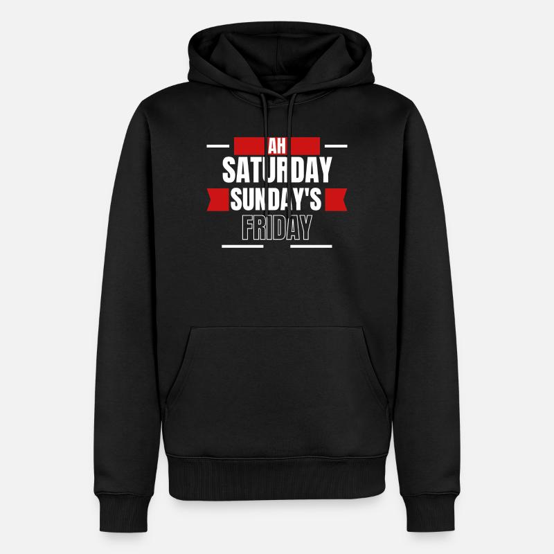 Ah Weekend Days Mashup Tee - Männer Premium Bio Hoodie - Schwarz