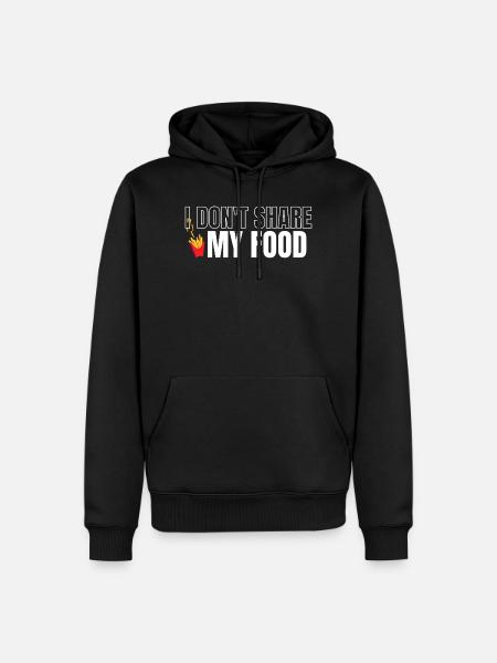 Teile mein Essen nicht - Männer Premium Bio Hoodie - Schwarz
