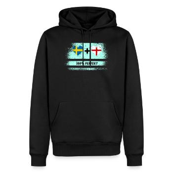 Angleterre et Suède 100% parfait / cadeau - Sweat à capuche Premium bio Homme - noir - Devant - Nico (187cm)